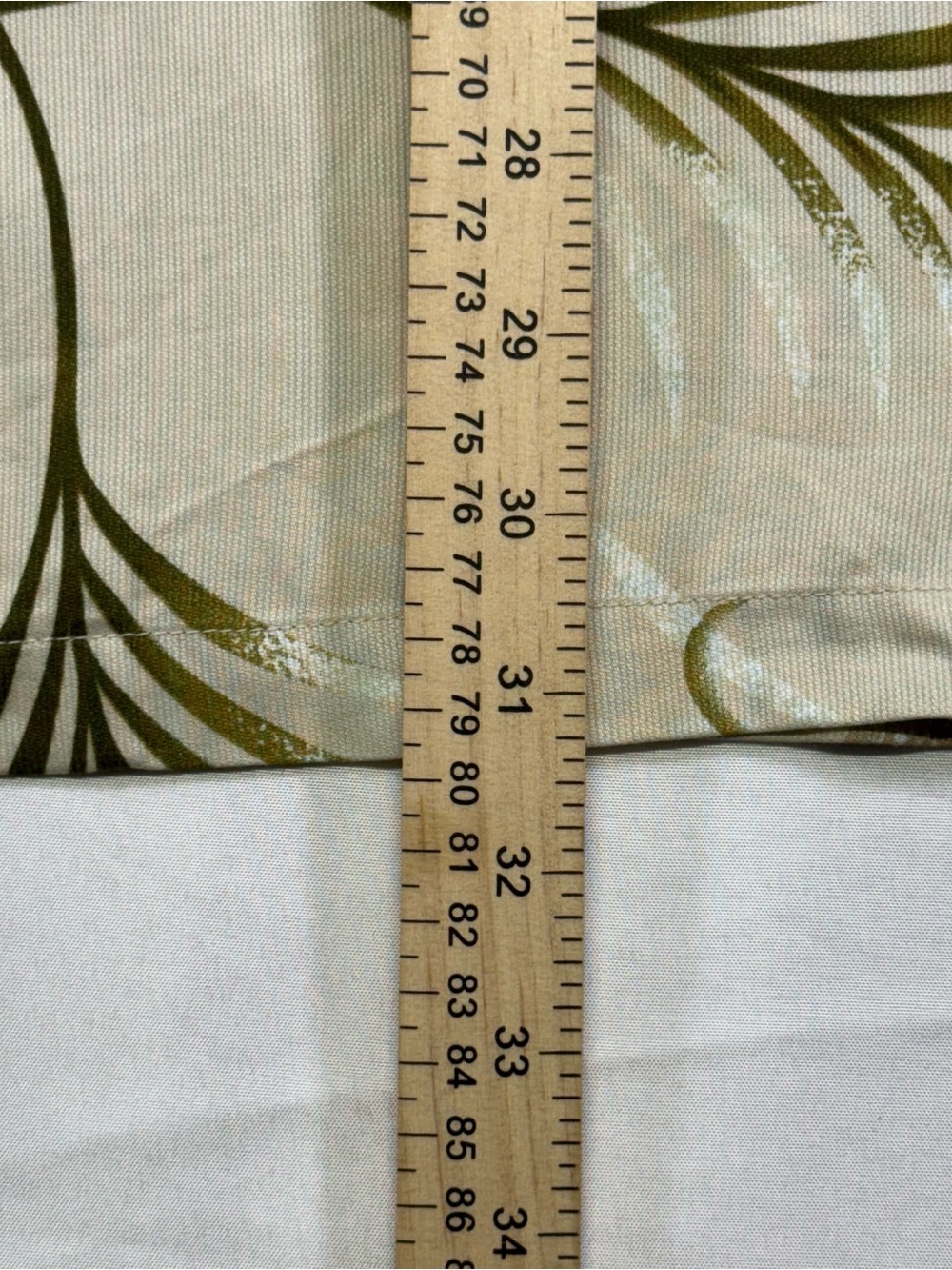 Men's Beige Tropical Print Short Sleeve Button-Down Shirt - Picture 3 of 9